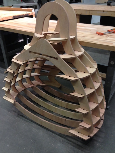 CNC-milled nest chair